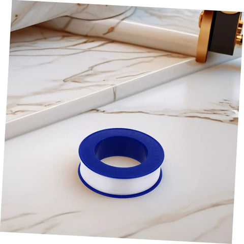 12 Rolls High Temp PTFE Sealing Tape For Water Leaks Faucets Shower Heads Garden Hoses Plumber Tape Leak Proof Thread Sealant Stretchy Yet Durable With Superior Heat Resistance And Quick Sealing on a marble background