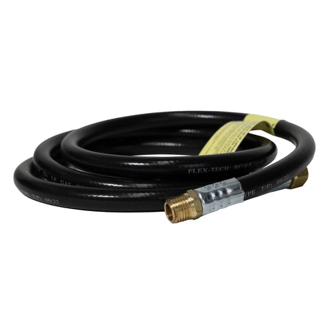 Coiled 5 Foot Propane Hose Extension With High Pressure 1/4 Inch Female Pipe Thread To 1/4 Inch Male Pipe Thread Brass Fittings