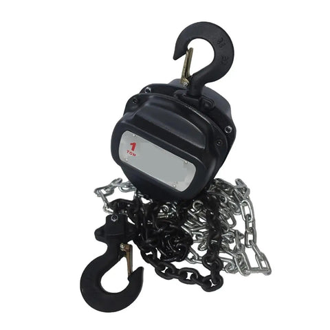 Heavy Duty 1 Ton Manual Chain Hoist With G80 Lifting Gear And 3 Meter Height For Tough Construction Sites Plus Rigging Works, close-up view.