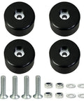 Heavy Duty Anti Vibration Rubber Feet Bumper Pads Three Quarters By One Inch Half Wide Four Pack with stainless steel screws and washers.
