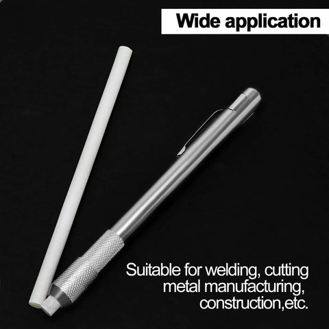 Heavy Duty Professional Grade Round Soapstone Pencils With Secure Grip Holder For precise marking in welding and construction.
