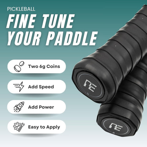 Weighted Paddle Counterbalance Cap Coins For Pickleball, Boost Hand Speed And Net Maneuverability, Stabilize Head-Heavy Feel, Add Stable Power Without Sacrificing Control At The Kitchen Line