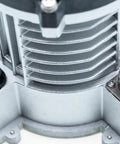 Close-up of Electric Water Pump For EV Cooling Systems 9V To 32V showing electrical connectors and finned design for efficient heat control.