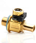 FN-Series Engine Oil Drain Valve With LC-10 Lever Clip, side view of brass ball valve for cars and light trucks, Japan-made F103N