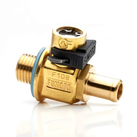 FN-Series Engine Oil Drain Valve With LC-10 Lever Clip, side view of brass ball valve for cars and light trucks, Japan-made F103N