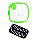 Award Winning Bedwetting Alarm For Kids And Deep Sleepers With Loud Tones And Strong Vibes Doctor Recommended Pediatric System That Cycles Through Five Alarm Sounds For Faster Nighttime Dryness, green clip sensor and black pad