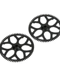 Durable RC Helicopter Gear Screw Kit For XK K110s Remote Control Aircraft, plastic motor gear components, black, set of two