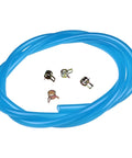 Blue Fuel Line Kit With Clamps, 7 Foot Total Length, Inner Diameter One Quarter Inch, Outer Diameter Three Eighths Inch, Durable Hose