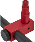 32 Inch Adjustable Radius Rod Length Gauge Bar For Precision Setting Of Tie Rods Drag Links And Four Link Tubes Fits 1/2 5/8 And 3/4 Inch Rod Ends Heavy Duty Tool For Hot Rod Builders And Custom Fabrication, red anodized gauge bar with black handle