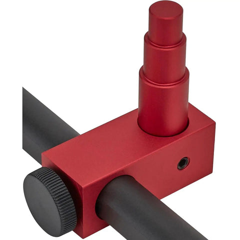 32 Inch Adjustable Radius Rod Length Gauge Bar For Precision Setting Of Tie Rods Drag Links And Four Link Tubes Fits 1/2 5/8 And 3/4 Inch Rod Ends Heavy Duty Tool For Hot Rod Builders And Custom Fabrication, red anodized gauge bar with black handle
