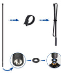 Dual Band Ham Radio Antenna Foldable 42.5 Inch 136-520MHz CS Tactical SMA Female shown in folded and extended view with connector details.