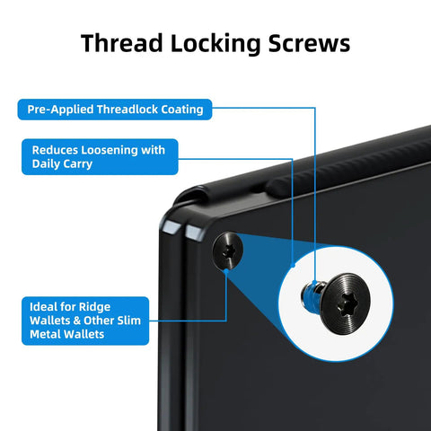 Holds It Tight With Top Tier Ridge Wallet Screw Replacement Kit. Gets You A T5 Torx Driver Plus Thread-Locking Screws That Never Loosen