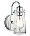Braelyn 1 Light Wall Sconce With Clear Seeded Glass In Classic Pewter, Vintage Industrial Vanity Lighting For Bathrooms And Dining Rooms