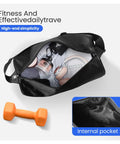 Lightweight Underseat Gym Duffel Bag For Women And Men Waterproof And Tear Resistant Travel Sports Bag open with contents