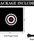 Package includes Golf Target Cloth 5x5 Practice Backstop For Driving Range And Indoor Outdoor Hit Training Aid with rope