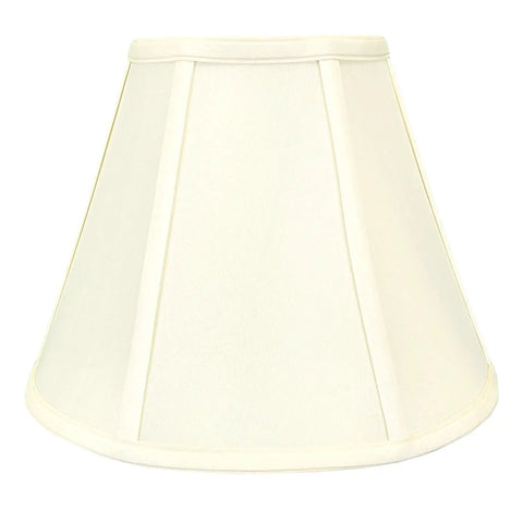 Eggshell Empire Lamp Shade 9 x 18 x 14 Inch Silk Type Shantung Fabric With Off White Lining, Classic Table Lamps Decor
