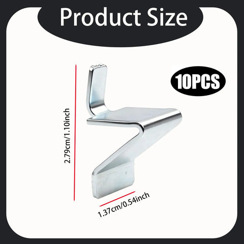 Real Deal Heavy Duty Shelf Clips Secure Standard Lockers And Metal Cabinets Forged From Tough Cold Rolled Steel, 2.79cm height.
