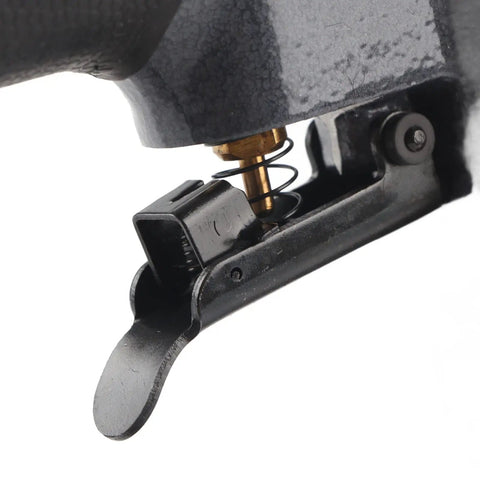 Close-up of Rock Solid Heavy Duty Pneumatic Brad Nailer And Air Powered Stapler showing the internal mechanism and spring design.