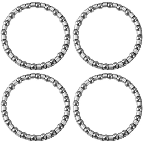 4 Pack Universal Bike Ball Bearings Set For Front Fork And Headset High Strength Steel Durable Replacement displayed on white background