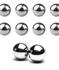 10 Piece Half Inch Steel Bearing Balls Kit For Precision Bearings 12.7mm Chrome Steel Balls Hardened Chrome Alloy Wear Resistant Set For Machinery RC Cars DIY Projects Great For Small Bearings And Precision Work, 12.7mm chrome steel balls shown grouped