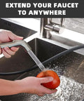 Universal Kitchen Sink Sprayer Replacement With Hose And Holder, Pull Out Spray Head In Brushed Nickel, washing a tomato