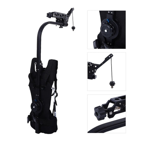 Heavy Duty Camera Support Vest For 3 Axis Stabilizers, Built For Handheld Video Cameras And Camcorders, showing weight system.