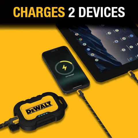 Heavy Duty Portable Charger Power Bank With IP67 Dust And Water Resistance, 10000 mAh Battery Pack, charging phone and tablet