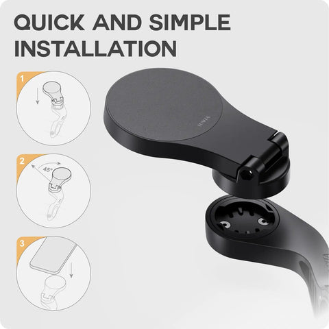 MagSafe Phone Mount Adapter For Indoor Spin Sessions Compatible With Wahoo Bike Mount, Quick Quarter Turn Install, 45 Degree Tilt