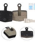 Organic Sintered Metal Disc Brake Pads for Mountain, Trail, and Urban Riding, showing front and back with resin-metal compound, 26mm x 20mm.