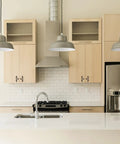 Modern kitchen with 4 Pack Zinc Alloy Cabinet Handles Set With Vintage Wardrobe Drawer Pulls Built To Last Rustproof Cupboard Door Knobs