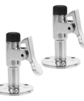 Stainless Steel Boat Door Catch Handles For Yacht Cabin Use Easy Install Marine Door Stops To Keep Doors Open Secure silver finish, side view.