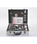 No Brainer Portable Digital Hardness Tester Featuring Beefy Magnetic Mount For Steel Pipes Tubes And Plates in open case with tools and instructions.