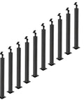 Badass Heavy Duty Undrilled Outdoor Handrail Post With No Hassle Setup And 270 Degree Adjustable Base For Backyard Projects Matte Black Iron Railing Bracket