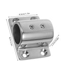 Stainless Steel Square Flag Pole Base Holder Deck Mount Bracket For Boats, Pontoon, And Yacht - 22mm Marine Pipe Mount, Beefy, Dock-Ready Flag Pole Bracket, Universal Fit, Rugged Marine Hardware, 22mm stainless steel deck mount bracket