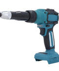 Get Your Cordless Rivet Gun With 18V Brushless Motor For Fastening Kit Auto Parts That Fits BL1840 Battery Dual Speed Settings Plus Led Work Light For Steel And Aluminum Jobs, side view