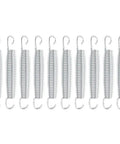 Super Heavy Duty 10-Pack Steel Extension Springs With 50kg Load Capacity, high carbon steel, designed for garage doors and tractors.