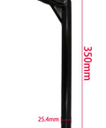 Beefy Steel BMX Seat Post 25.4mm Diameter, 350mm Length, Built Tough For Street And Park Rides With Strong Clamp And Smooth Height Adjustment