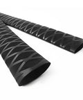 Heavy Duty Heat Shrink Wax Rod Wrap For Fishing Handles And Gear Featuring Fast Soft Shrink Action, black textured grips