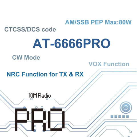 Heavy Duty 80W Ham Radio For Truckers And Road Warriors, 10 Meter Mobile Rig with features like AM/SSB PEP, NRC, CW Mode.