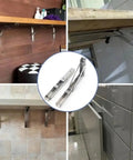 12 Inch Folding Shelf Brackets For Durable Stainless Steel Collapsible Shelves Space Saving Work Table Bracket DIY Mounts