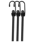 Heavy Duty 4 Pack 24 Inch Black Bungee Cords With Hooks For Camping Tents Tarps Luggage Racks Bikes Kayaks Cargo Securing