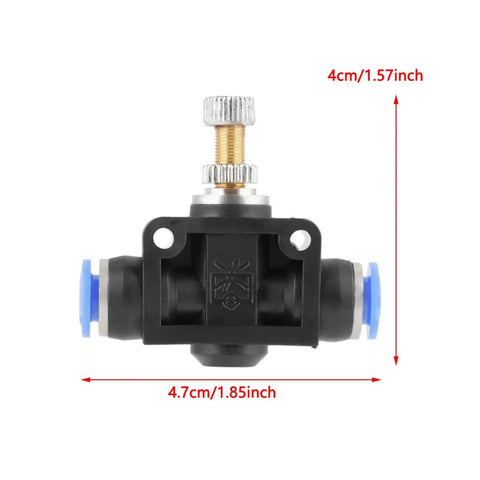 Ten Piece Six mm Pneumatic Flow Speed Valve Kit With Push To Connect Fitting For Zero Headache Air Tool Hookups Rock Solid Cylinder Tuning And Hassle Free Quick Change Control