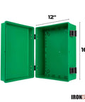 Extra Large Waterproof Outdoor Junction Box IP65 ABS Plastic Weatherproof Enclosure With Hinged Black Panel Cover 12x16 inches