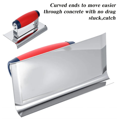 Three Piece Concrete Tools Kit With Stainless Steel Finishing Trowel 11 By 4 Inch Edger 6 By 3 Inch Groover 6 By 3 Inch