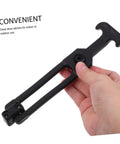 Hand holding Eight Rubber T Handle Hasp Latches Set For Tool Boxes Coolers Machinery And Hoods Durable Flexible Draw Latches