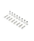 Strut Pins And Clips For Carbon Z Cub RC Plane Replacement Parts EFL1045025 arranged on white background