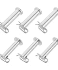 Heavy Duty Steel Clevis Pin Kit M10x35mm With Flat Head And Single Hole 3 Pairs Hitch Pin Set For Hydraulics Jacks And Equipment Built Tough To Take Repeated Wear And Last Long On Any Rig, six steel pins
