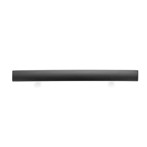 Front view of 30 Pack Curved Cabinet Pulls Matte Black Arch Kitchen Drawer Handles, 5-3/16 Inch Length, Zinc Alloy for cabinets and cupboards
