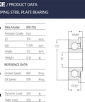 Flanged Ball Bearing 3/4 x 1-3/8 Replacement For Lawn Mowers, Wheelbarrows, Garden Carts Durable Galvanized Steel Fits 3/4in Shafts 10 Pack Ideal For Worn Wheel Bearings. Product data chart