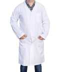 Unisex Lab Coat Built For The Daily Grind 60 40 Cotton Polyester Blend Sanforized To Fight Shrink White And Crisp Breathable